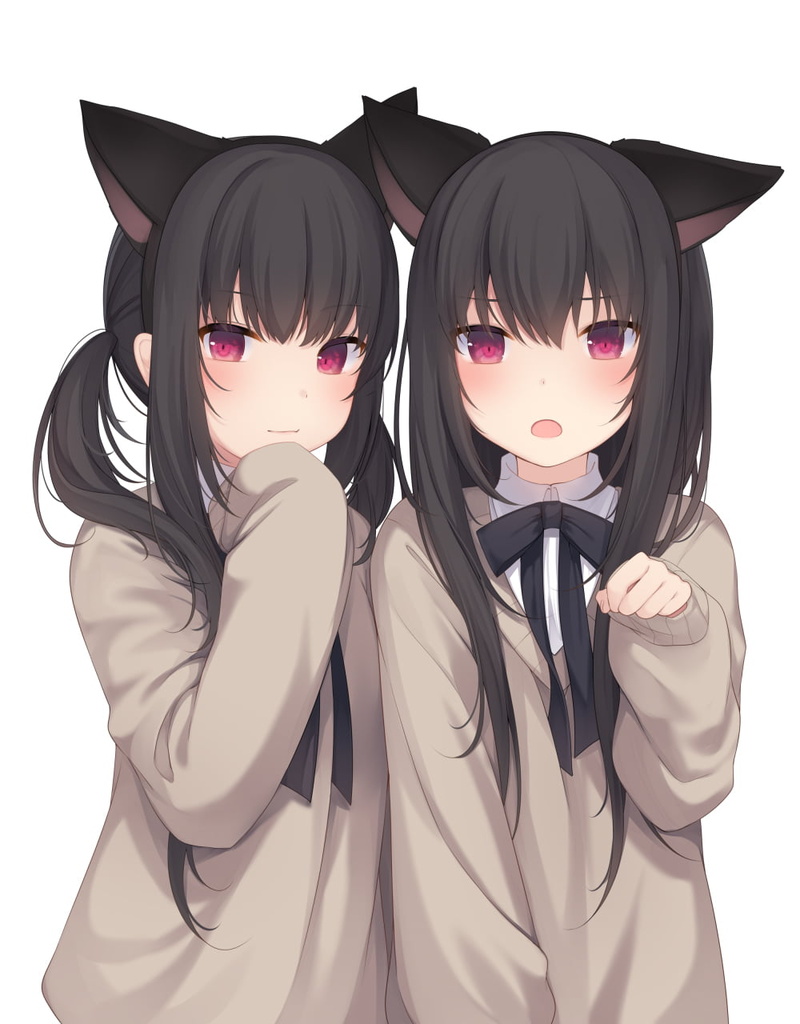 anime, anime girls, cat girl, cat ears, 720P, Amashiro Natsuki