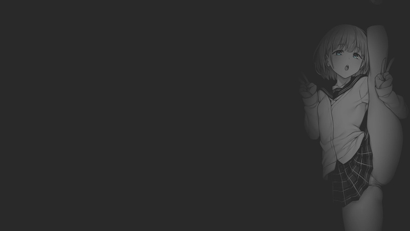 pantsu shot, uniform, fan art, manga, minimalism, erotic art, monochrome, anime girls, dark background, school uniform, 1080P, illustration, anime