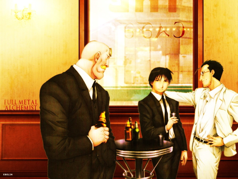 Alex Louis Armstrong, 720P, FullMetal Alchemist, Roy Mustang, Maes Hughes
