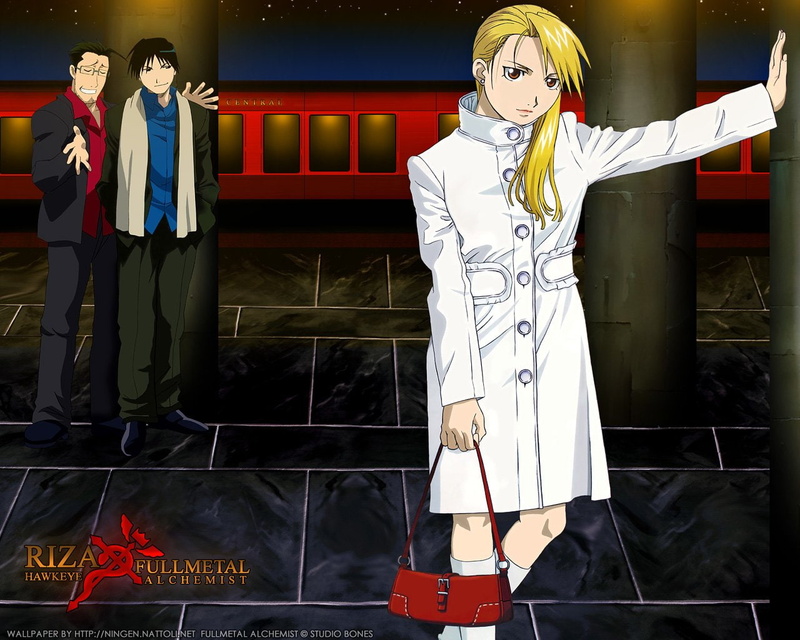 FullMetal Alchemist, Roy Mustang, Riza Hawkeye, Maes Hughes, 720P