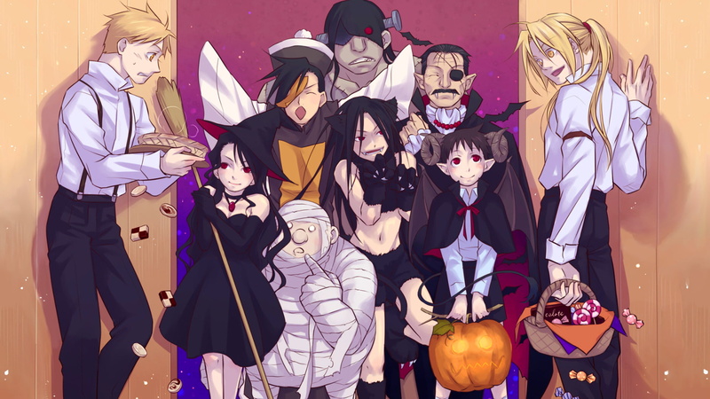 adult, Halloween, clothing, Sloth (Fullmetal Alchemist), men, art and craft, night, Wrath (Full Metal Alchemist), Edward Elric, costume, people, human representation