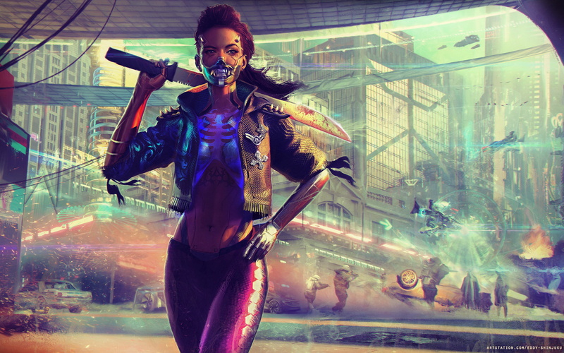 2K, digital art, Eddy Shinjuku, cyberpunk