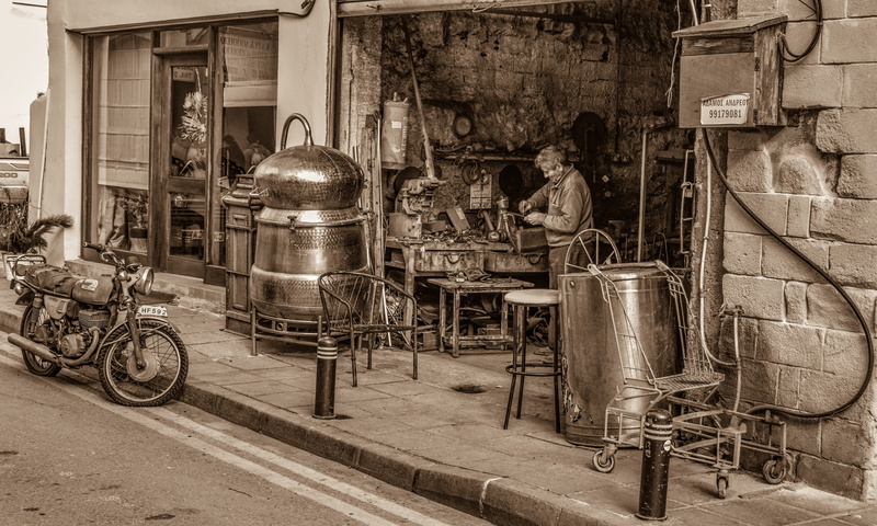 business, artisan, built structure, workshop, larnaca, land vehicle, outdoors, 5K, cyprus, city, real people, day, full length, building exterior, artisanship