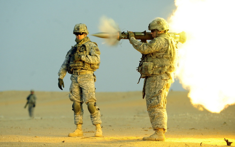 soldiers, at 4, grenade, men, 1080P, army, military, launcher, firing