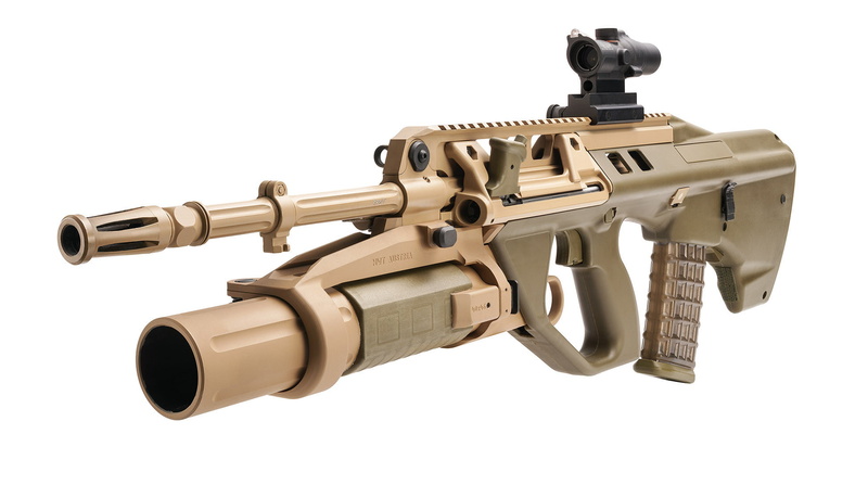 Thales, metal, assault rifle, violence, military, rifle, underbarrel grenade launcher, aggression, sign, communication, still life, machine gun, no people