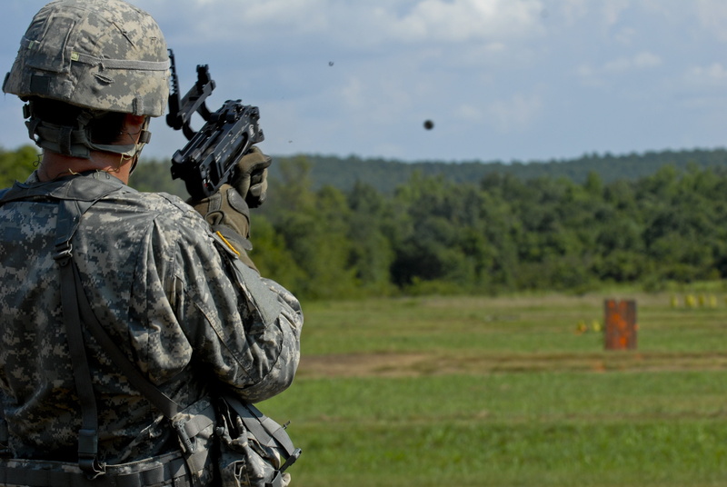 nature, live-fire, aiming, grenade launcher, army soldier, military, 4K, camouflage clothing, day, real people, gun, uniform, one person, military uniform