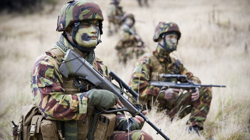 time, F88, 2RAR, New Zealand Army, photo, day, 4K, camo, assault rifle, Steyr AUG, military, A1, soldier