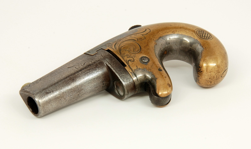 single Object, handgun, isolated, pocket, pistol, background, iron - Metal, old, gun, close-up, no People, handle, metal, equipment, stainless, Deringer