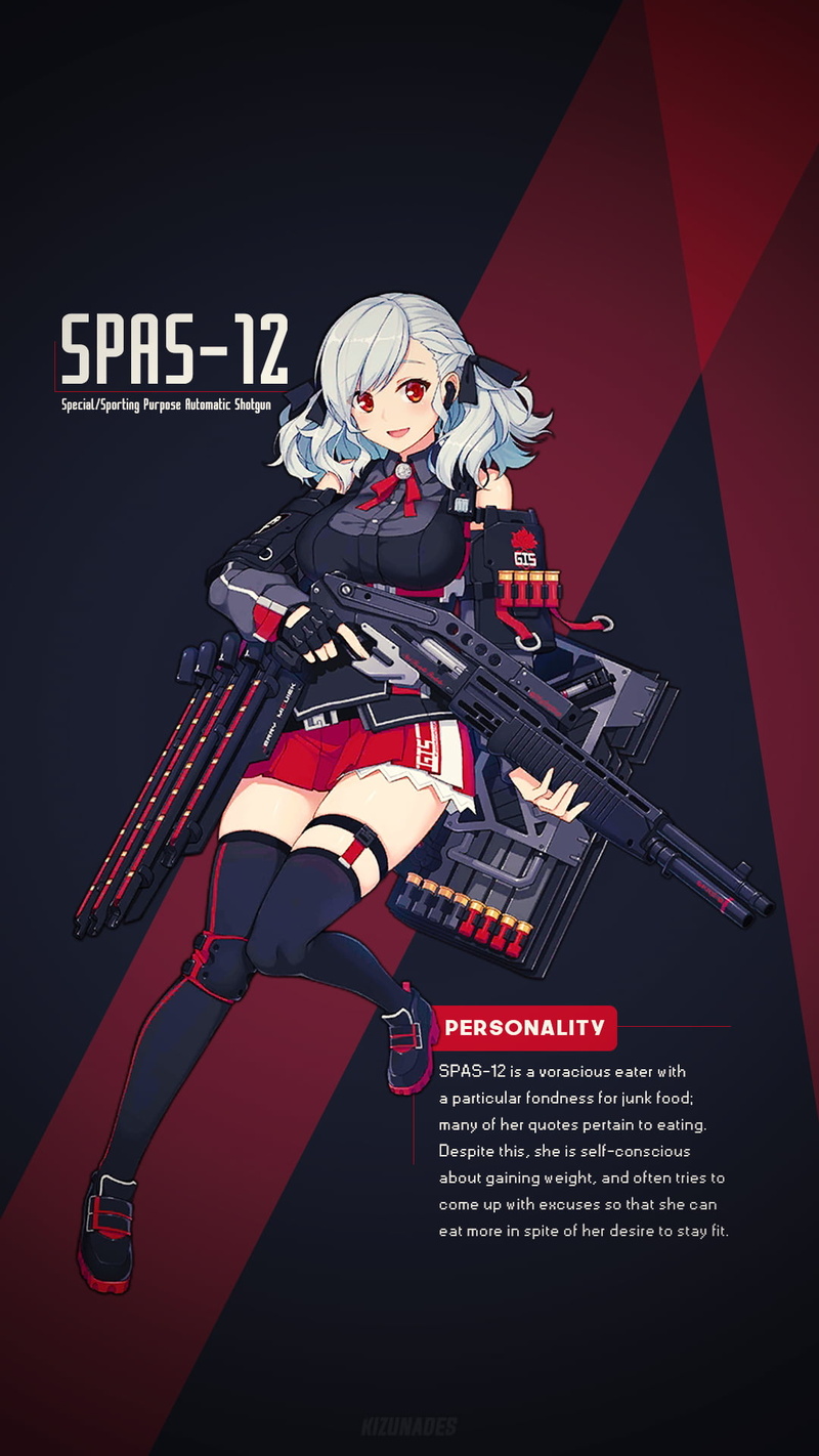 SPAS-12 (Girls Frontlines), 1080P, silver hair, Girls Frontline