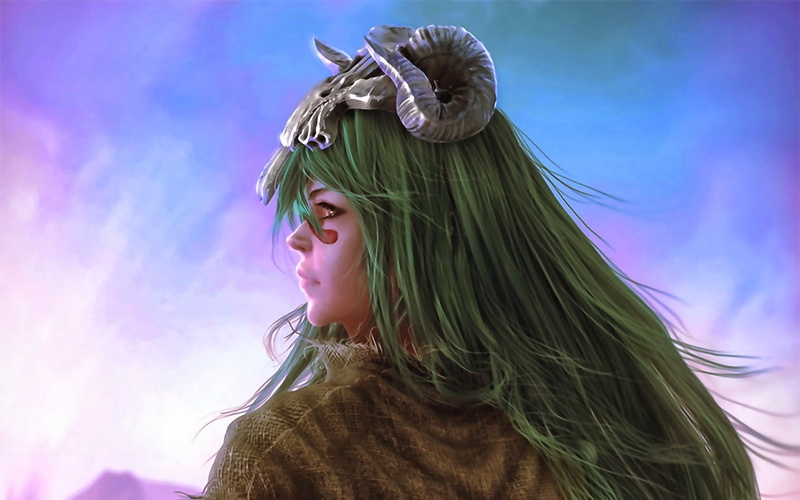 females, 720P, leisure activity, Nelliel Tu Odelschwanck, anime, portrait, real people, anime girls, one person, long hair, outdoors, green hair, looking