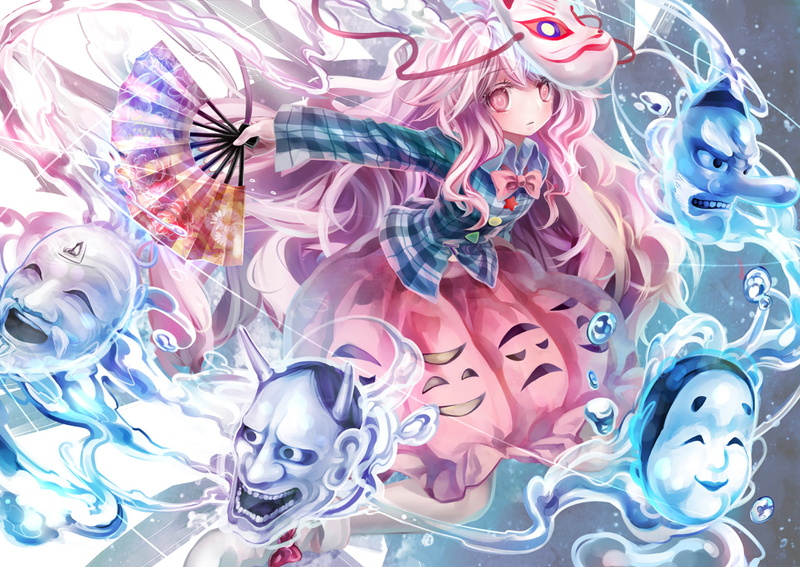 Touhou, 1080P, Anime, Hata no Kokoro