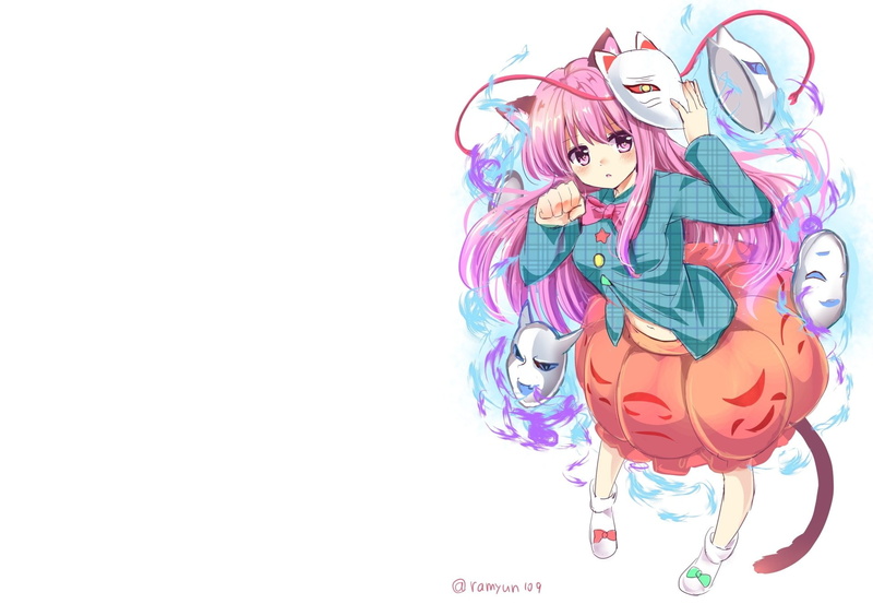 1080P, Anime, Touhou, Hata no Kokoro