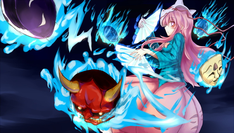 hata, touhou, kokoro, 1080P