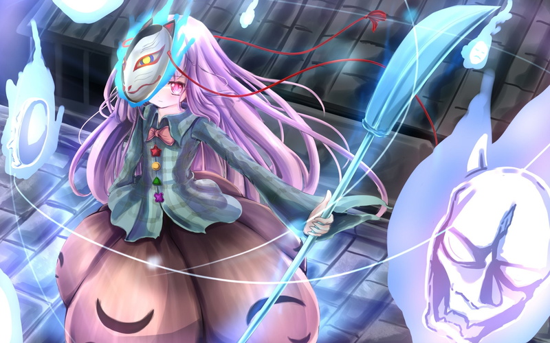 1080P, Anime, Hata no Kokoro, Touhou