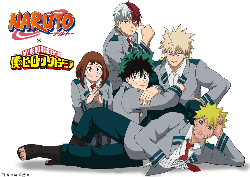 1080P, Naruto, Naruto Uzumaki, The Breakfast Club, Crossover, My Hero Academia, Shoto Todoroki, Anime, Izuku Midoriya, Katsuki Bakugou, Ochaco Uraraka