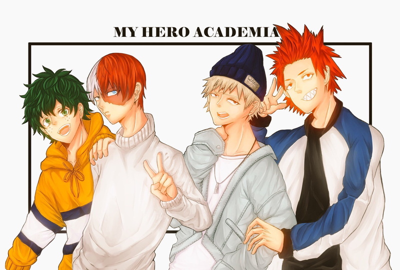 Katsuki Bakugou, 1080P, Anime, Eijiro Kirishima, Shoto Todoroki, Izuku Midoriya, My Hero Academia