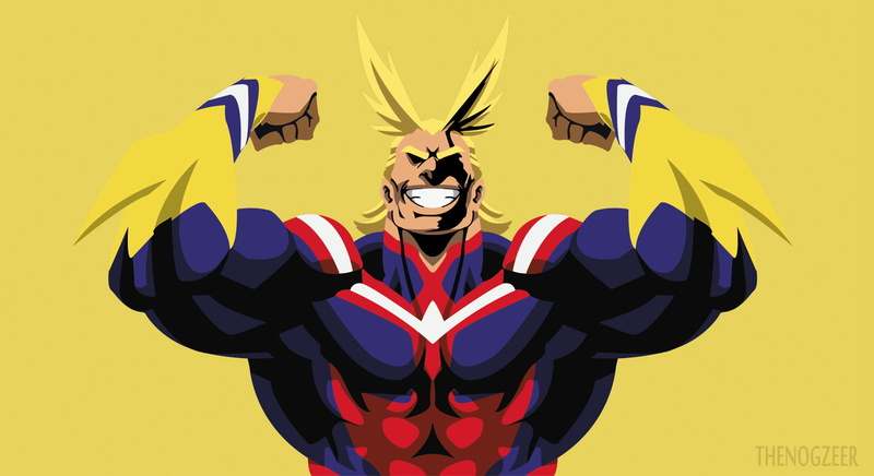 My Hero Academia, Man, Boku no Hero Academia, All Might, Superhero, Teeth, Smile, Blonde, 1080P, Anime