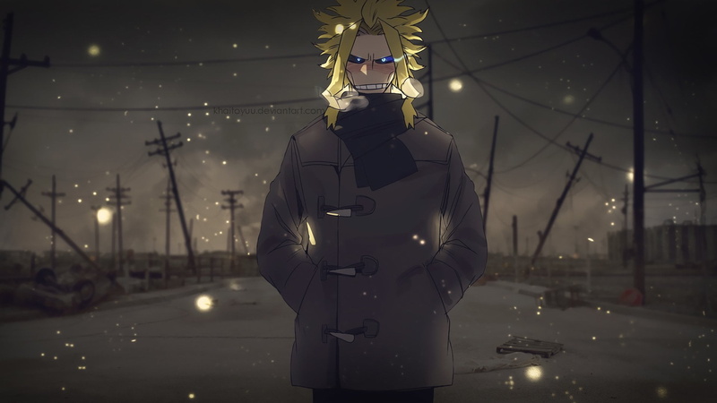 architecture, All Might, transportation, built structure, city, technology, celebration, 1080P, dusk, mask, illuminated, My Hero Academia, standing, representation