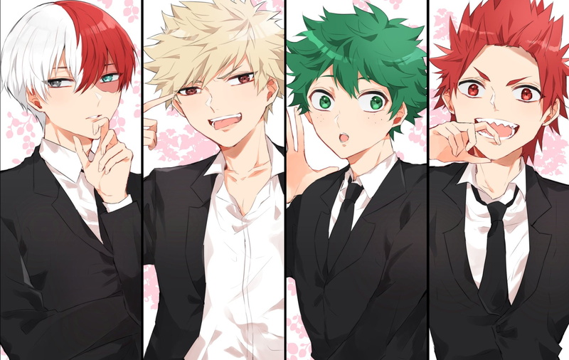Shouto Todoroki, Eijiro Kirishima, My Hero Academia, Izuku Midoriya, Anime, Katsuki Bakugou, 1080P