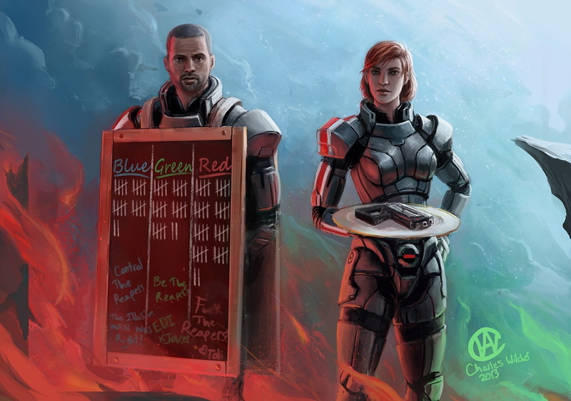 adult, underwater, wider, crossover, Mass Effect, clothing, people, illustrations, mid adult men, men, adventure, occupation, character, charles, two people