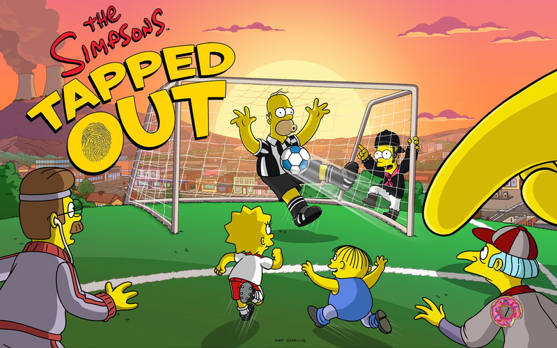 Homer Simpson, Ned Flanders, Bart Simpson, Tapped Out, The Simpsons, 2K