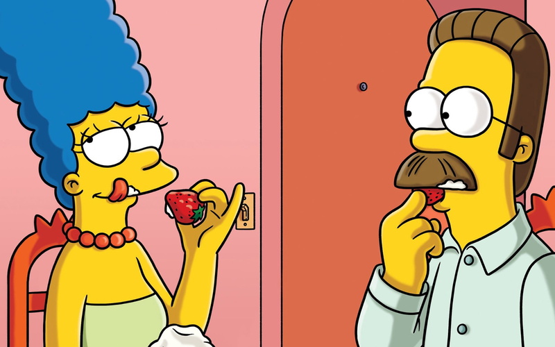 1080P, Ned Flanders, Strawberries, Marge Simpson, The Simpsons