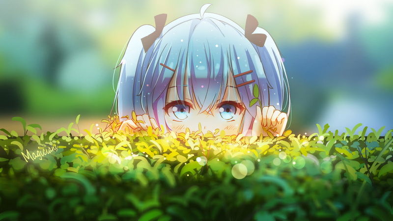 selective focus, art and craft, animal themes, grass, field, growth, celebration, day, plant, no people, 1080P, outdoors, nature, Hatsune Miku, animal representation