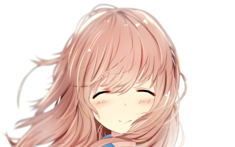 white color, creativity, Shouko Nishimiya, no people, Koe No Katachi, close-up, representation, white background, indoors, studio shot, female likeness