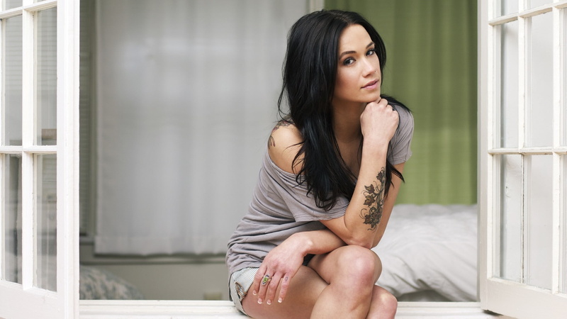 Long Hair, tattoo, brunette, women, Looking At Viewer, Megan Lyn, 1080P
