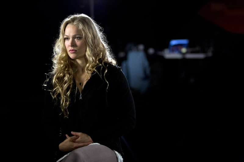 hair, night, black background, long hair, sitting, young adult, adult, front view, beauty, blond hair, Judo wrestler, Ronda rousey, indoors, waist up, Fighter