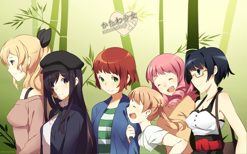 Emi Ibarazaki, Rin Tezuka, Anime, 1080P, Katawa Shoujo, Lilly Satou, Hanako Ikezawa, Shiina Mikado, Shizune Hakamichi