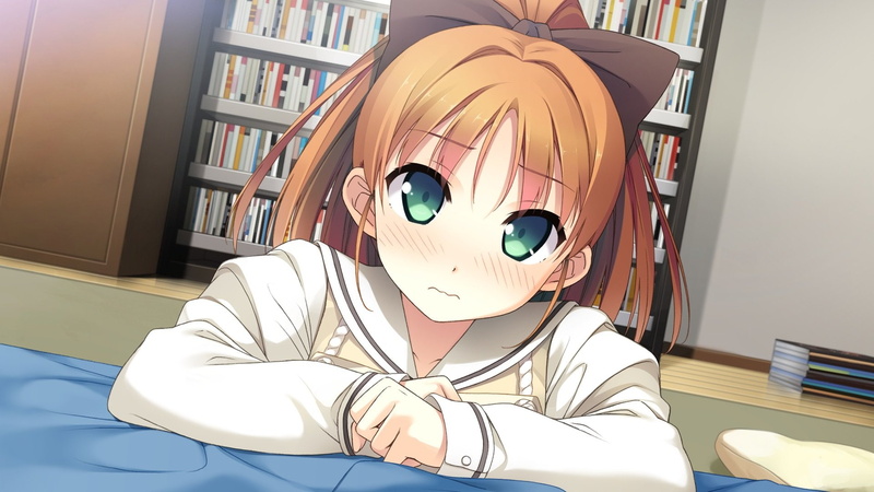 bow, your, minagawa, eyes, brown, diary, 1080P, kantoku, cube, green, game, yuuhi, blush, hair