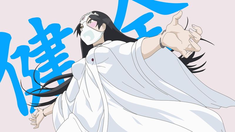 nature, close-up, technology, glasses, blue, anime girls, art and craft, human skeleton, indoors, Kajou Ayame, pattern, white background, 720P, Shimoneta