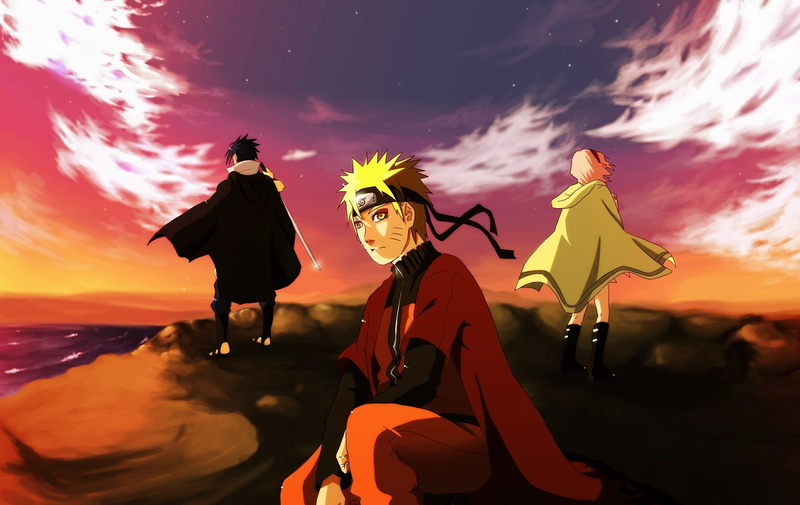 naruto, 2K, Anime, sasuke, team 7, sakura