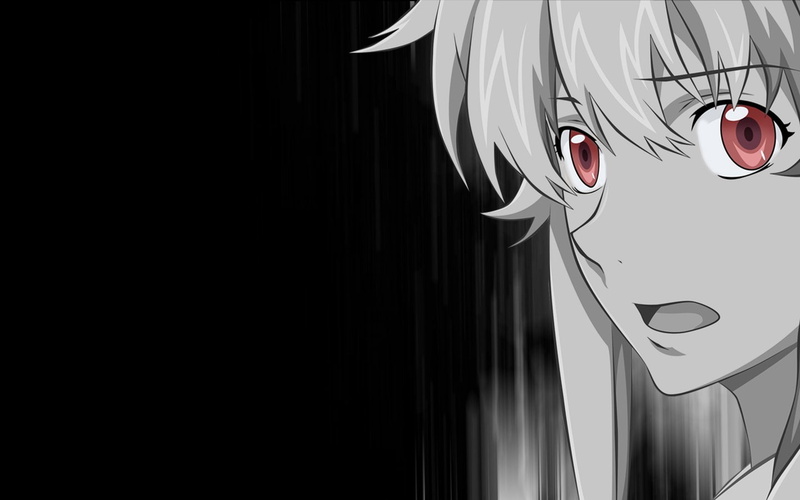 anime girls, Mirai Nikki, selective coloring, 720P, Gasai Yuno, anime