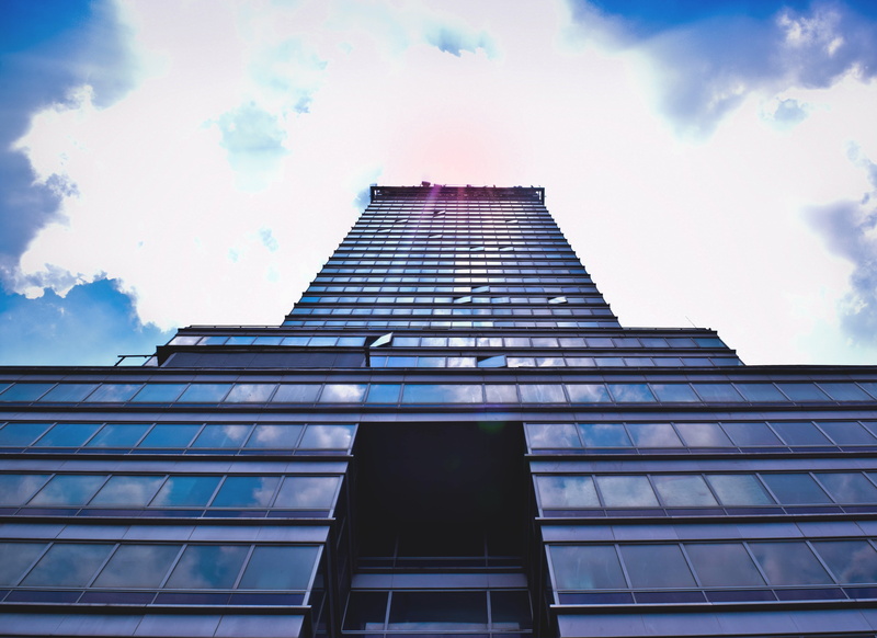 day, height, no people, cdmx, building, tower, sky, outdoors, architecture, cloud - sky, building exterior, glass - material, city, modern, low angle view