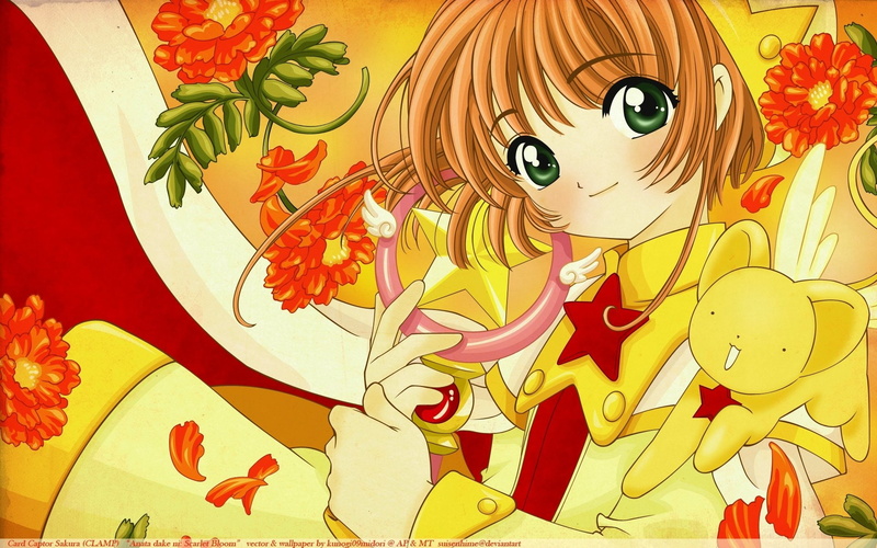 Sakura Kinomoto, Keroberos (Card Captor Sakura), Cardcaptor Sakura, Anime, 1080P