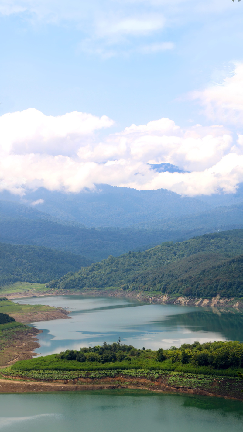 trees, no people, sky, idyllic, dam, ios, plant, day, land, sea, mountain, forest, lake, 5K, iran, nature, tree