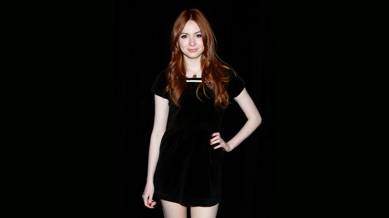 black, 4K, gillan, dress, karen
