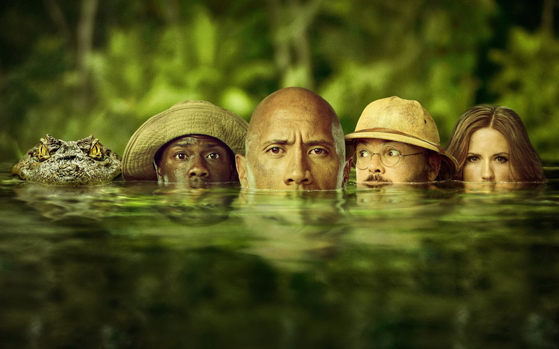Jumanji: Welcome to the Jungle, Karen Gillan, 4k, 4K, Jack Black, Kevin Hart, Dwayne Johnson