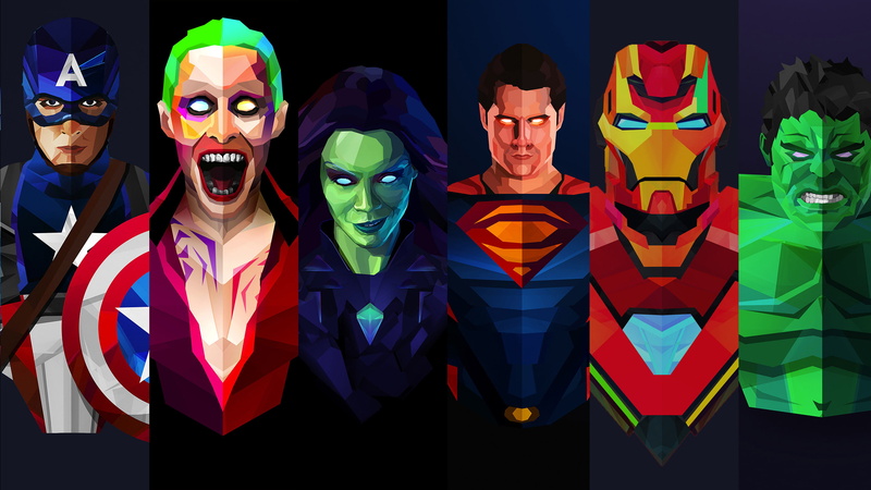 face paint, captain america, superheroes, multi colored, emotion, artwork, superhero, young adult, hd, adult, sport, joker, marvel, looking at camera, portrait