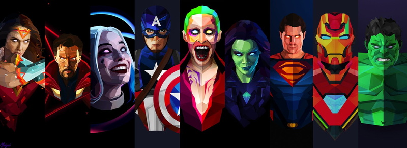 boys, women, Superhero, Hulk, adult, men, multi colored, teenager, group of people, offspring, Joker, crowd, night, togetherness, illuminated, fun, paint