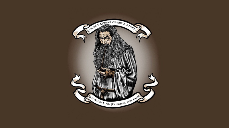 statements, drawing, humor, 1080P, lord, rings, wizard, brown, gandalf, text, movies, funny, quotes