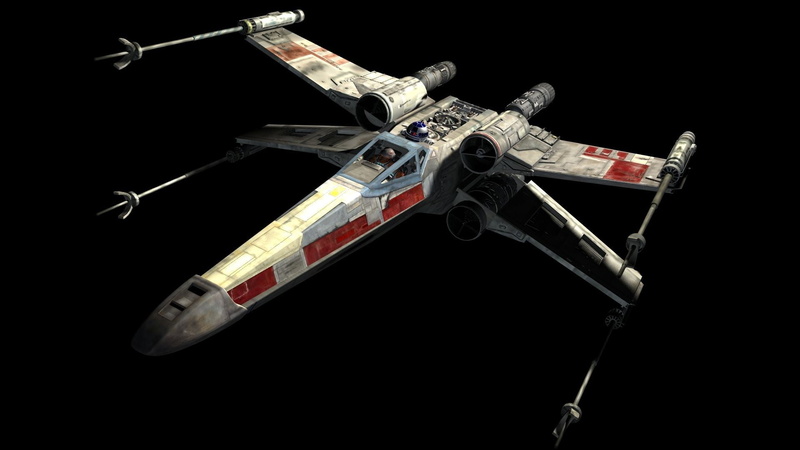 protection, wing, star, 1080P, black background, single object, close-up, high angle view, render, indoors, Star Wars, robot, X-wing, security, digital art