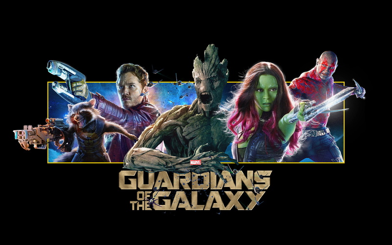 Rocket, Guardians Of The Galaxy, 2K, Zoe Saldana, Drax the Destroyer, Vin Diesel, Bradley Cooper, Chris Pratt, drax, Peter Quill, raccoon, Groot, Star-Lord