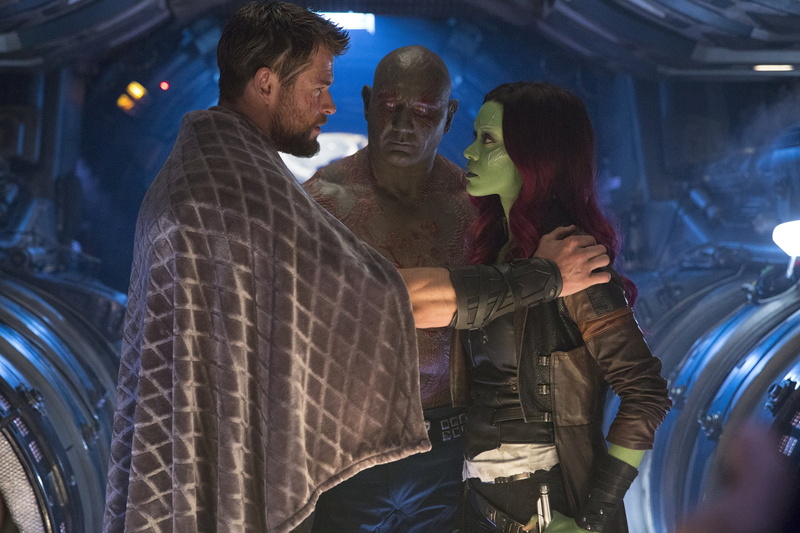 Thor, Zoe Saldana, Avengers: Infinity War, Drax The Destroyer, Chris Hemsworth, Gamora, Dave Bautista, Movie, 1080P