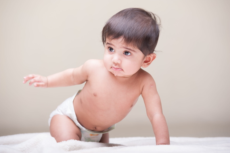 cute, furniture, full length, diaper, 4K, innocence, Child, funny, bedroom, emotion, babies only, one-year, young, Portrait, one person, bed, One, indoors