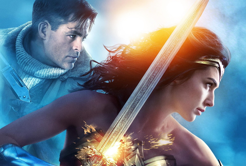 Wonder Woman, 2K, Gal Gadot, Chris Pine