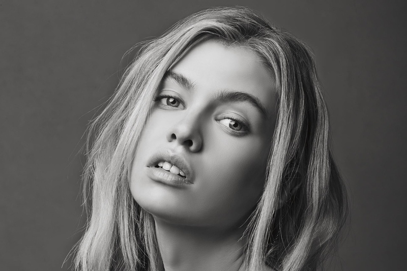 Models, Stella Maxwell, Model, Black and White, 1080P, Face