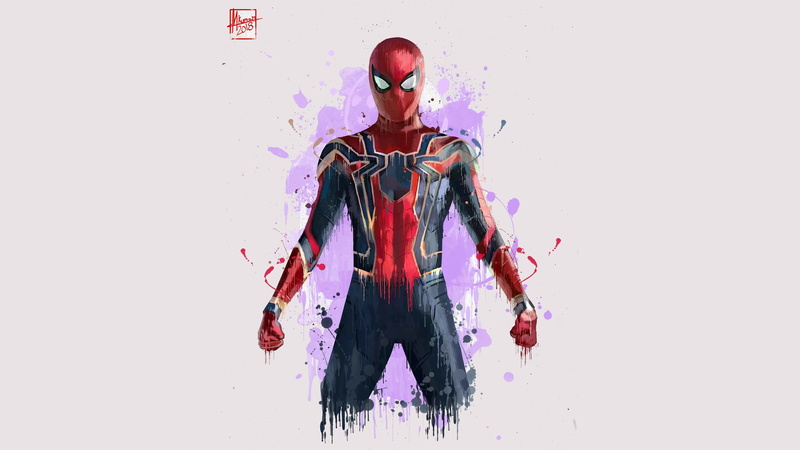 Spider-Man, Avengers: Infinity War, 4K, Artwork, 4K, Iron Spider